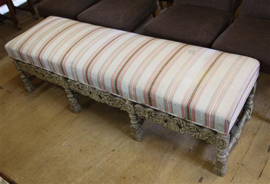Cream painted long stool